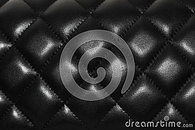 black leather texture, bag, skin, chanel Stock Photo