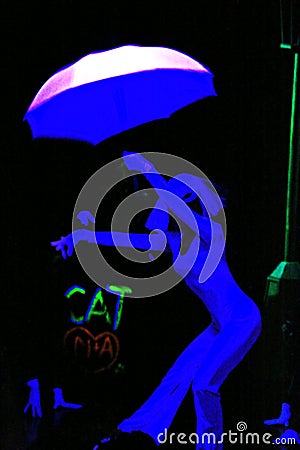 Black Light Theatre Editorial Stock Photo