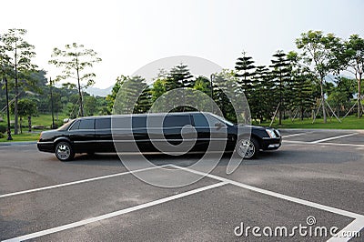 black limousine Stock Photo