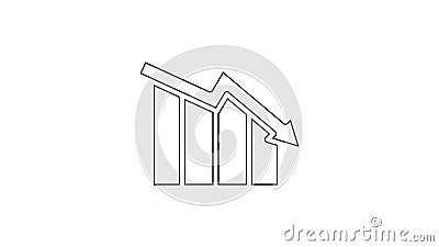 Financial Growth Chart with Trend Line Graph. Growth Bar Chart of ...