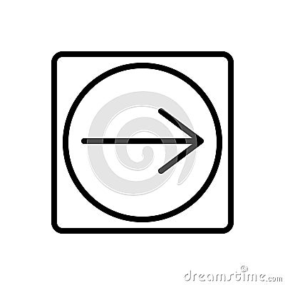 Black line icon for Implication, conclusion and connotation Stock Photo