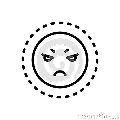 Black line icon for Reaction, response and attitude Vector Illustration