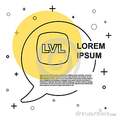 Black line Level game icon isolated on white background. Random dynamic shapes. Vector Vector Illustration