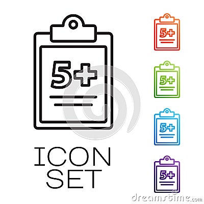 Black line Mathematics function sine icon isolated on white background. Set icons colorful. Vector Vector Illustration