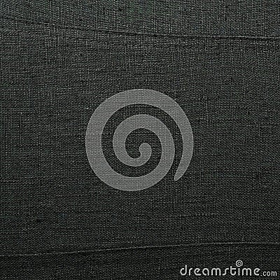 Black linen cloth fragment Stock Photo