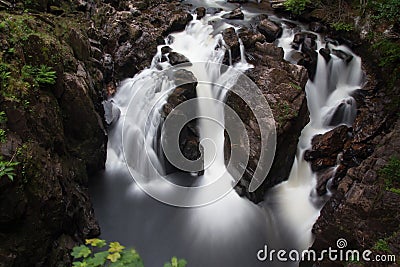 Black Linn waterfall Stock Photo