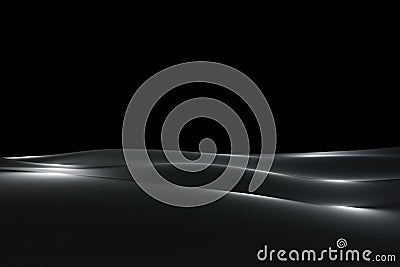 Black liquid wave luxury premium pattern flying into digital technologic animation 3D rendering Stock Photo