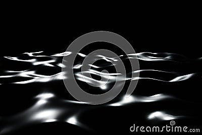 Black liquid wave luxury premium pattern flying into digital technologic animation 3D rendering Stock Photo