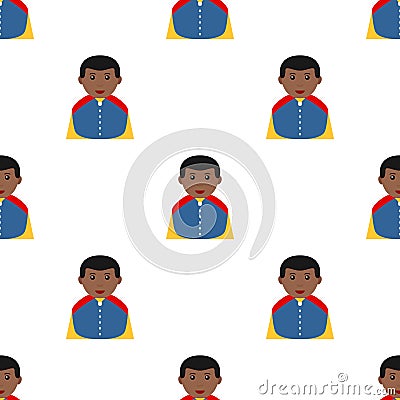 Black Little Prince Charming Icon Seamless Vector Illustration