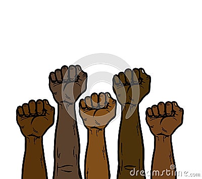 Black Lives Matter Fist Hand Raised Stock Photo