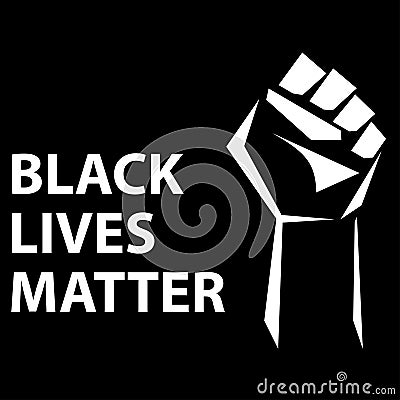 Black Lives Matter Icon. Strong Hand Symbol. BLM. Vector Illustration Vector Illustration