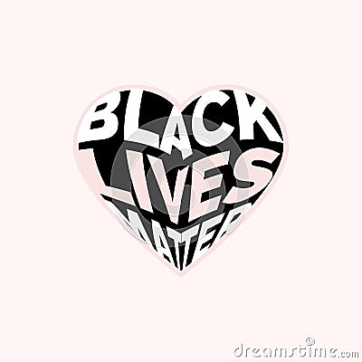 Black Lives Matter Illustration Solidarity Slogan Statement Vector Illustration