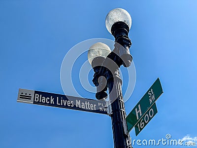 Black Lives Matter Plaza Editorial Stock Photo