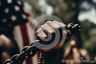 Black Lives Matter. The problem of culture, racism, and the descrImination of slavery. Juneteenth Emancipation Day. June Stock Photo