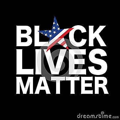 Black Lives Matter Text Vector Vector Illustration