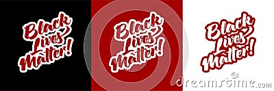 Black Lives Matter vector lettering design element Vector Illustration