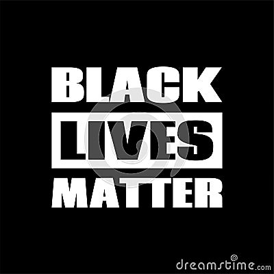 Black lives matter. Vector poster against racism Vector Illustration