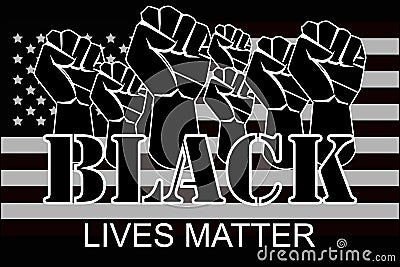 Black Lives Matter. Vector typography design of concept all lives matter Vector Illustration