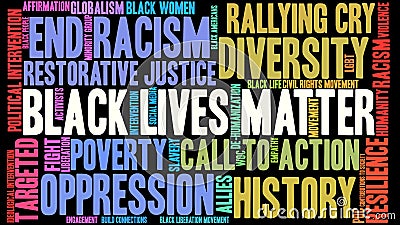 Black Lives Matter Word Cloud Vector Illustration