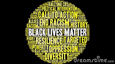 Black Lives Matter Word Cloud Editorial Stock Photo