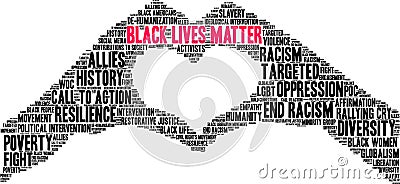 Black Lives Matter Word Cloud Vector Illustration