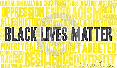 Black Lives Matter Word Cloud Vector Illustration