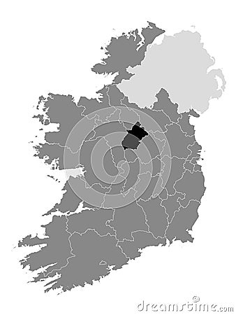 Location Map of Longford County Council Vector Illustration