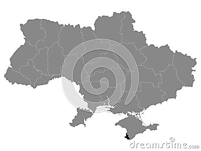 Location Map of City of Sevastopol Vector Illustration