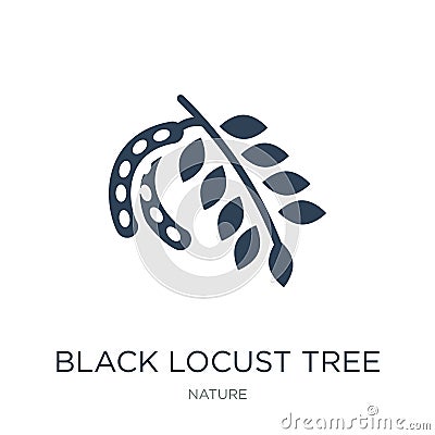 black locust tree icon in trendy design style. black locust tree icon isolated on white background. black locust tree vector icon Vector Illustration