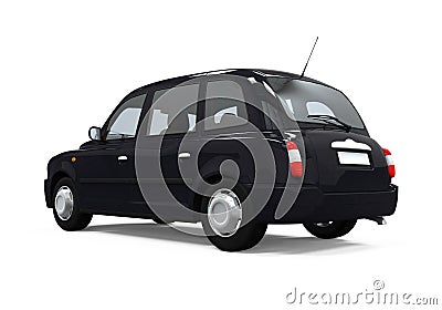 Black London Taxi Stock Photo