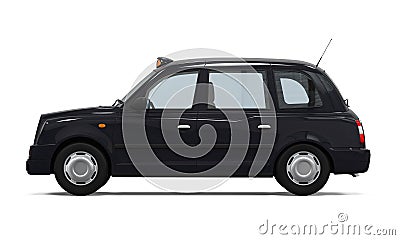 Black London Taxi Stock Photo