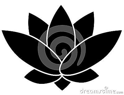 Black lotus flower Stock Photo