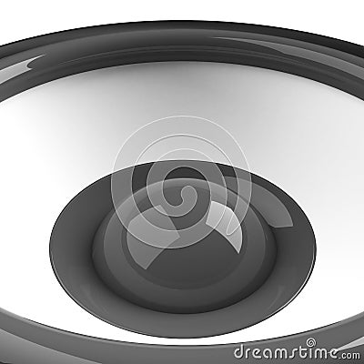 Black loudspeaker Stock Photo