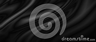 Black luxury fabric background with copy space Stock Photo