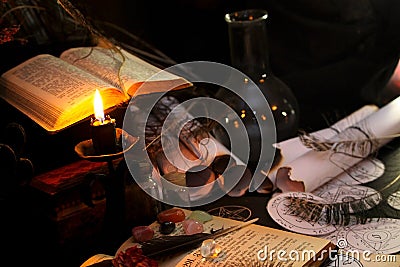 Black Magic Ritual Stock Photo