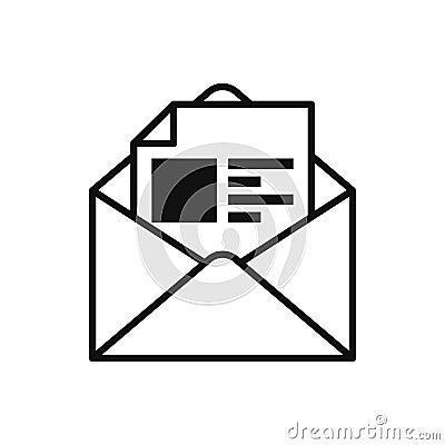 Black mail icon Vector Illustration