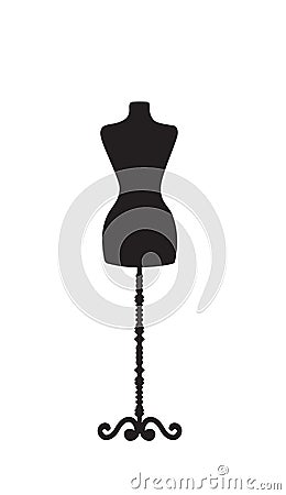 Black mannequin silhouette Vector Illustration