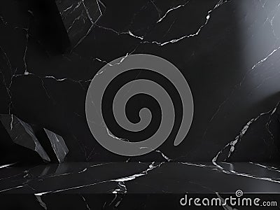 black marble with dark black limestone background for Elegant background for blank copy space. Stock Photo