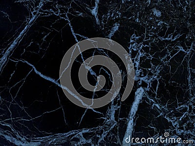 Black marble natural pattern for background, abstract black and blue Stock Photo