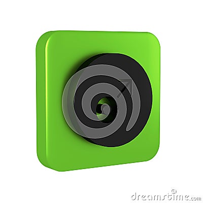 Black Mars symbol icon isolated on transparent background. Astrology, numerology, horoscope, astronomy. Green square Stock Photo