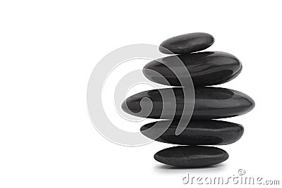 black massage stones Stock Photo