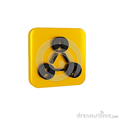 Black Meeting icon isolated on transparent background. Business team meeting, discussion concept, analysis, content Stock Photo