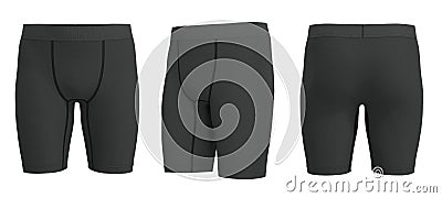 Black mens boxers mockup 3D rendering. Stock Photo