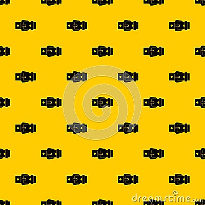 Black metal belt buckle pattern vector Vector Illustration