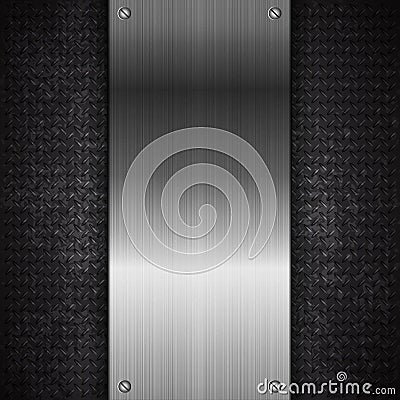 Black metal technology abstract background Vector Illustration