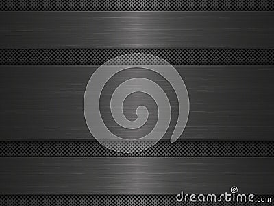 Black metal texture background. Vector illustration Vector Illustration