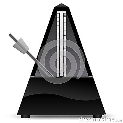 Black metronome Vector Illustration