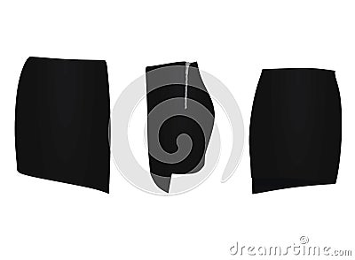 Black mini skirt Vector Illustration