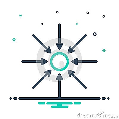 Black mix icon for Actually, genuineness and actuality Vector Illustration