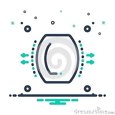 Mix icon for Dispersion, spread and dilation Vector Illustration